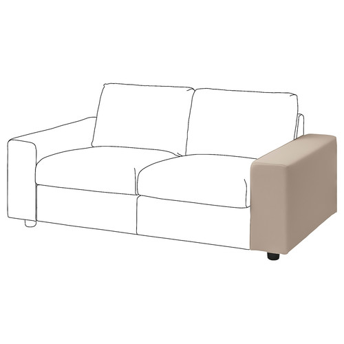 VIMLE Cover for armrest, wide/Hallarp beige