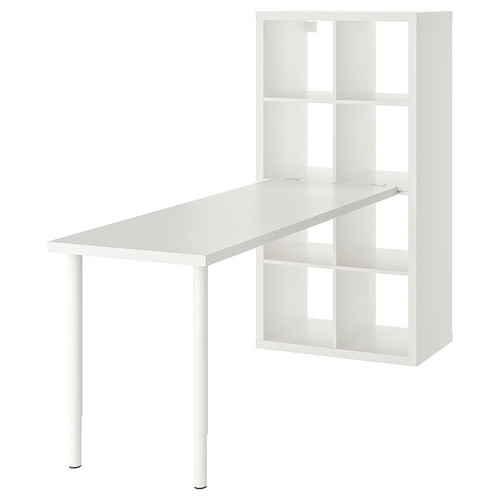 KALLAX / LAGKAPTEN Desk combination, white, 77x179x147 cm
