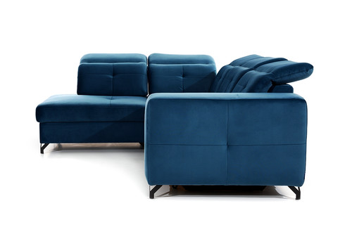 Corner Sofa-Bed Left Belavio L Dark Blue Monolith 77