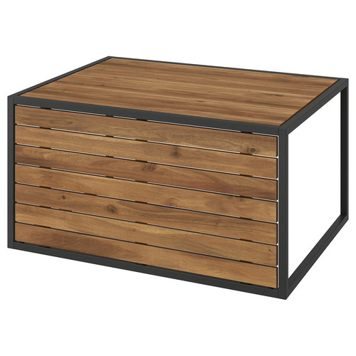 HÅKANSKÄR Coffee table, outdoor/light brown stained, 80x64 cm