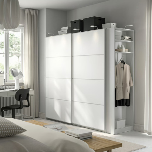 PAX Add-on end-unit, white, 20x58x201 cm