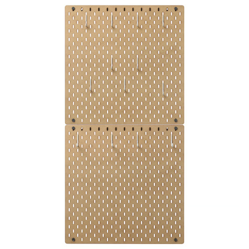 SKÅDIS Pegboard combination, wood, 56x112 cm