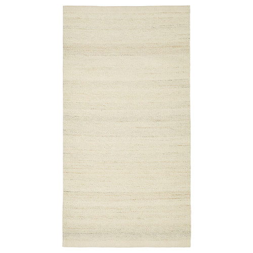 TIDTABELL Rug, flatwoven, beige, 80x150 cm