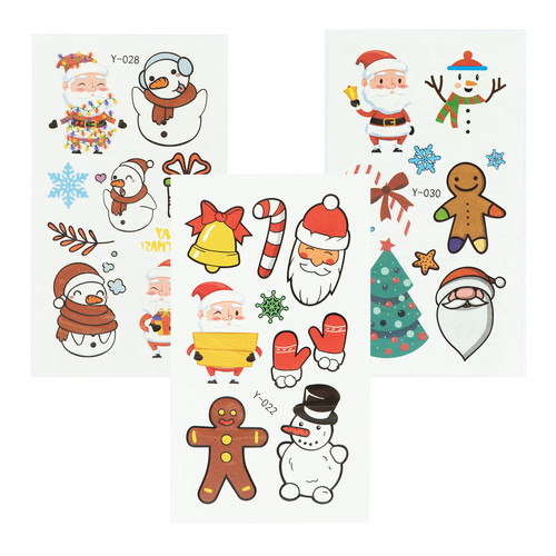 Glow-in-the-Dark Christmas Temporary Tattoos