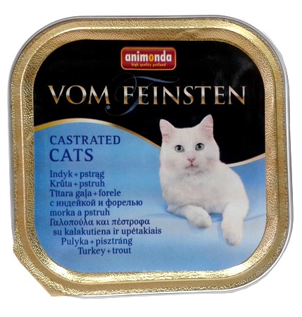 Animonda vom Feinsten Castrated Cats Neutered Cat Food Turkey & Trout 100g