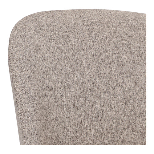 Upholstered Chair Cloe, light grey/chrome