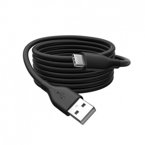 DIGITUS USB-C silicone connection cable, 0.5m, black