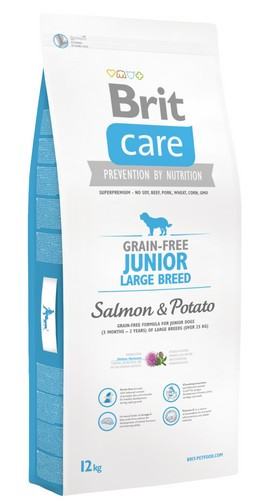 Brit Care Dog Food Grain Free Junior Large Salmon & Potato 12kg