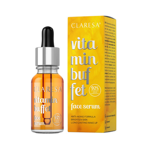 CLARESA Vitamin Face Serum Vitamin Buffet 92% Natural Vegan 16g