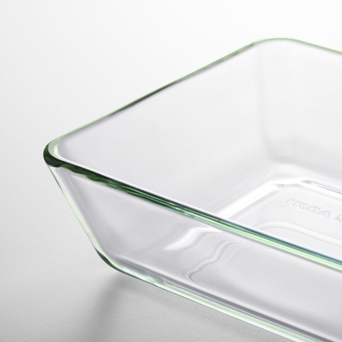 MIXTUR Oven/serving dish, clear glass, 27x18 cm