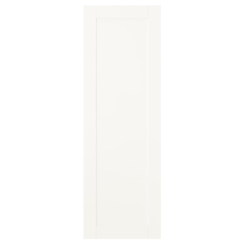 SANNIDAL Door with hinges, white, 40x120 cm