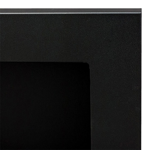 Wall-mounted Biofireplace with Glass 1200 x 400 mm, black