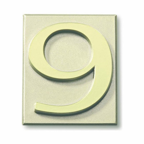 Self Adhesive House Digit "9" 4x4.7 cm, olive