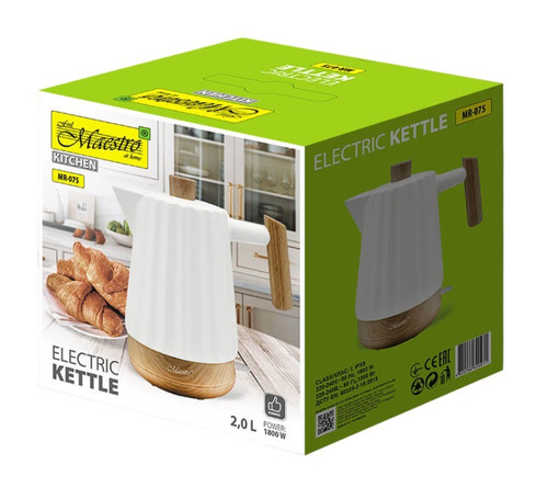 Feel Maestro 2.0L Ceramic Electric Kettle 1800W with Bamboo Base MR-075