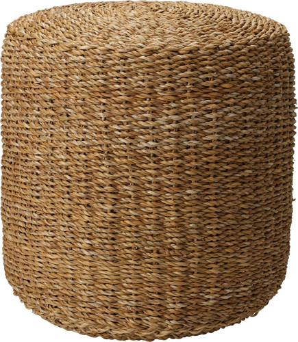 Pouffe Soncey, round, natural