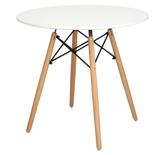 Table DTW 80cm, white/wood