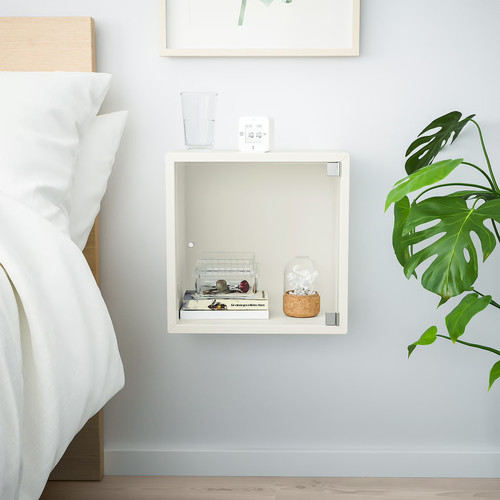EKET Wall cabinet with glass door, white, 35x25x35 cm
