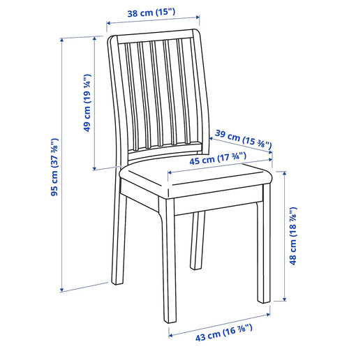 EKEDALEN / EKEDALEN Table and 8 chairs, white white/Ramna light grey, 180/240 cm