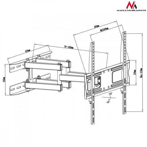 TV Wall Mount 26-55" 30kg MC-760, black