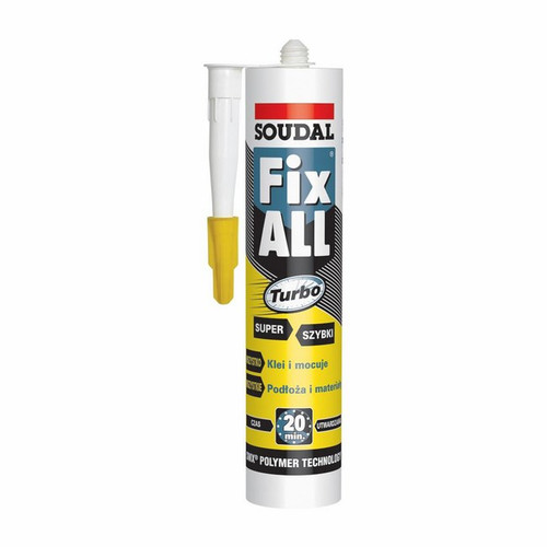 Soudal Fix All Turbo Adhesive 290ml, white