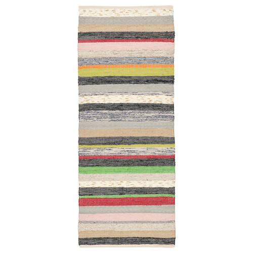 RANGSTRUP Rug, flatwoven, handmade/cotton assorted colours, 70x180 cm