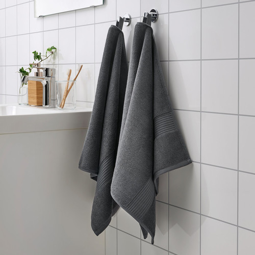 FREDRIKSJÖN Hand towel, dark grey, 50x100 cm