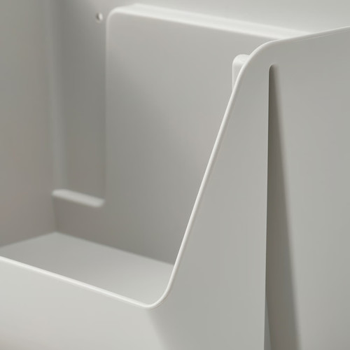FODERTRÅG Organiser for desk/wall, light grey, 25x18x15 cm