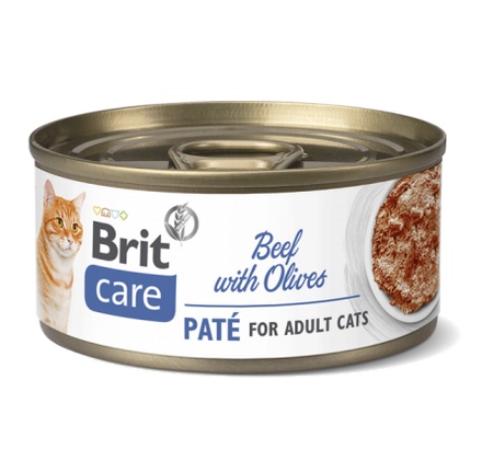 Brit Care Cat Beef Pate & Olives Can 70g