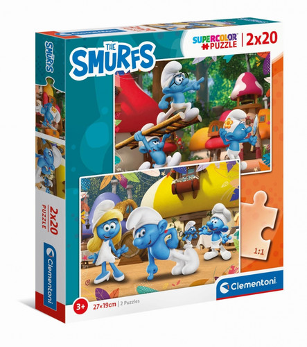 Clementoni Children's Puzzle The Smurfs 2x20 3+