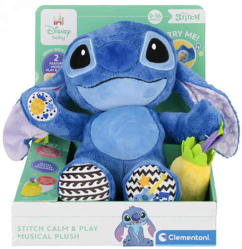 Clementoni Disney Baby Stitch Calm and Play Musical Plush 0m+