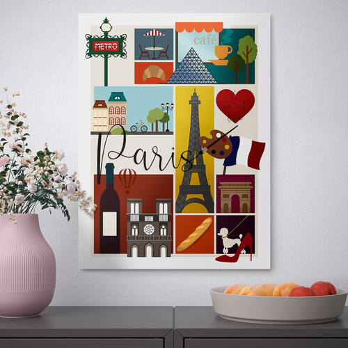 PJÄTTERYD Picture, Paris, 30x40 cm