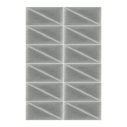 Upholstered Wall Panel Triangle Stegu Mollis 15x30cm 2pcs L, grey