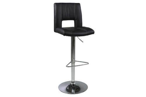 Bar Stool Sylvia, black/chrome