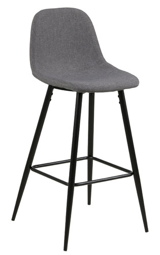 Bar Stool Wilma, light grey Calle/black