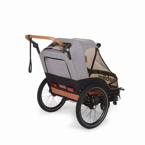 Bobike Trailer Multifunctional Bicycle Trailer & Stroller Moobe 2in1, grey