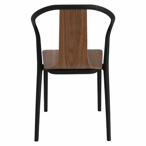 Chair Bella, black/walnut