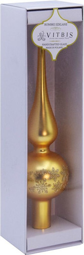 Decorative Christmas Tree Topper Spire, 250 mm, gold