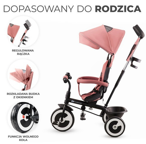Kinderkraft Tricycle Aston, rose pink, 9m+