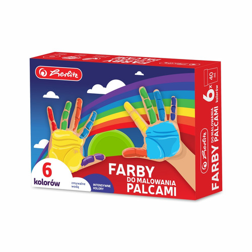 Herlitz Finger Paints 6 Colours 6x 40ml