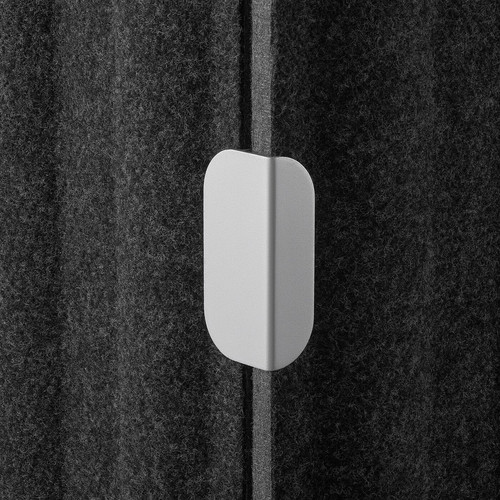 EILIF Screen, freestanding, dark grey, 80x150 cm
