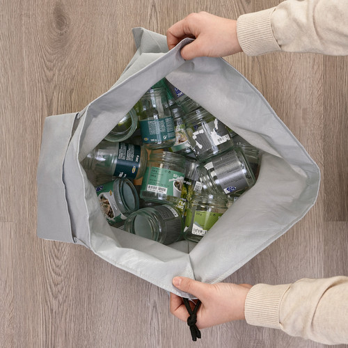 AJÖSS Waste sorting bag, light grey, 56x43 cm/22 l
