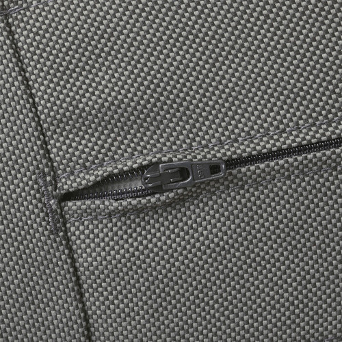 BONDHOLMEN Armchair, outdoor, grey stained, Frösön/Duvholmen dark grey