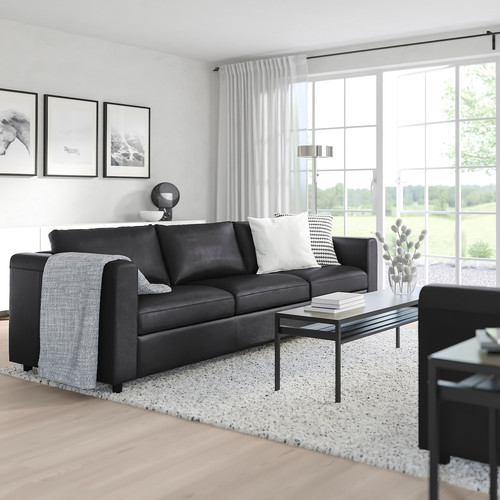 VIMLE 3-seat sofa, Grann/Bomstad black