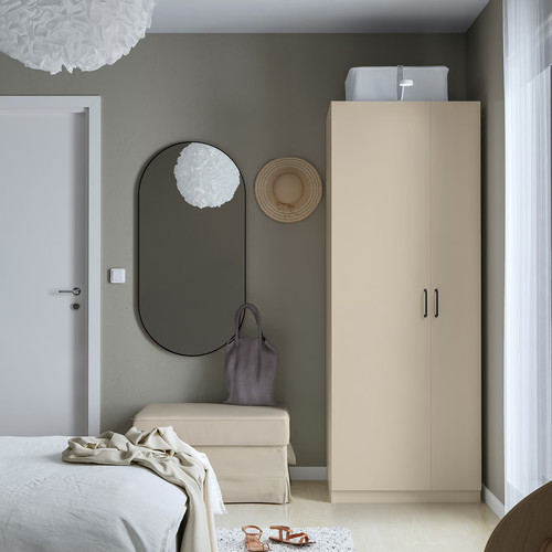 FORSAND Door, grey-beige, 25x195 cm