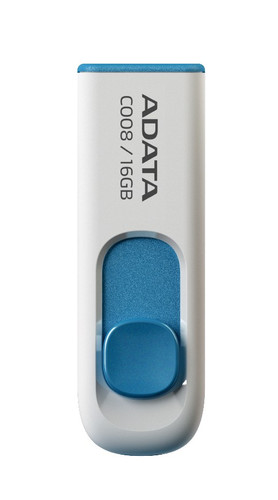 Adata Flash Drive DashDrive Classic C008 16GB White-Blue