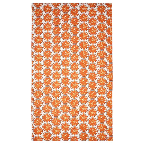 TORVFLY Tablecloth, patterned/off-white orange, 145x240 cm