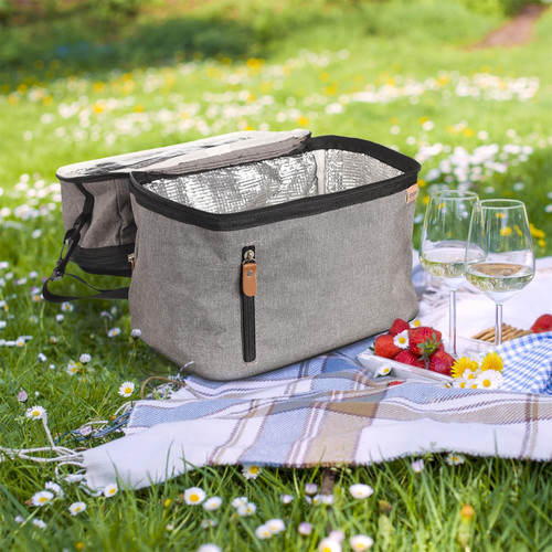 Thermal Lunch Bag Zippi XL, grey