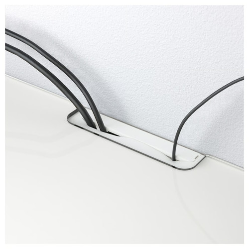 BESTÅ Top panel for TV, glass/white, 120x40 cm