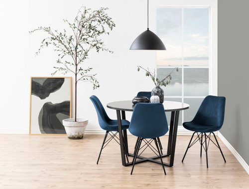Chair Eris, velvet, blue
