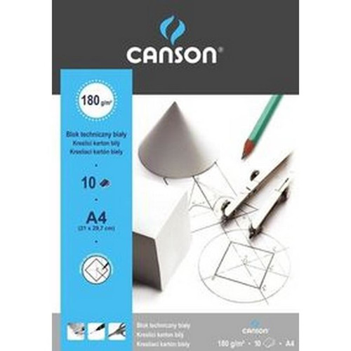 Canson White Construction Paper Pad A3 180g 10 Sheets 10pcs
